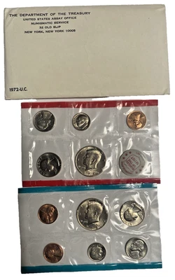 1972 Uncirculated P & D Coin Set U.S Mint Original Government Packaging OGP - Image 1 of 2
