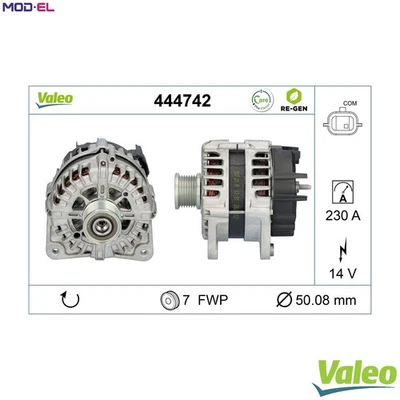 ALTERNATOR 444742 FOR RENAULT MASTER/III/Van/Platform/Chassis OPEL MOVANO/Bus - Image 1 of 4