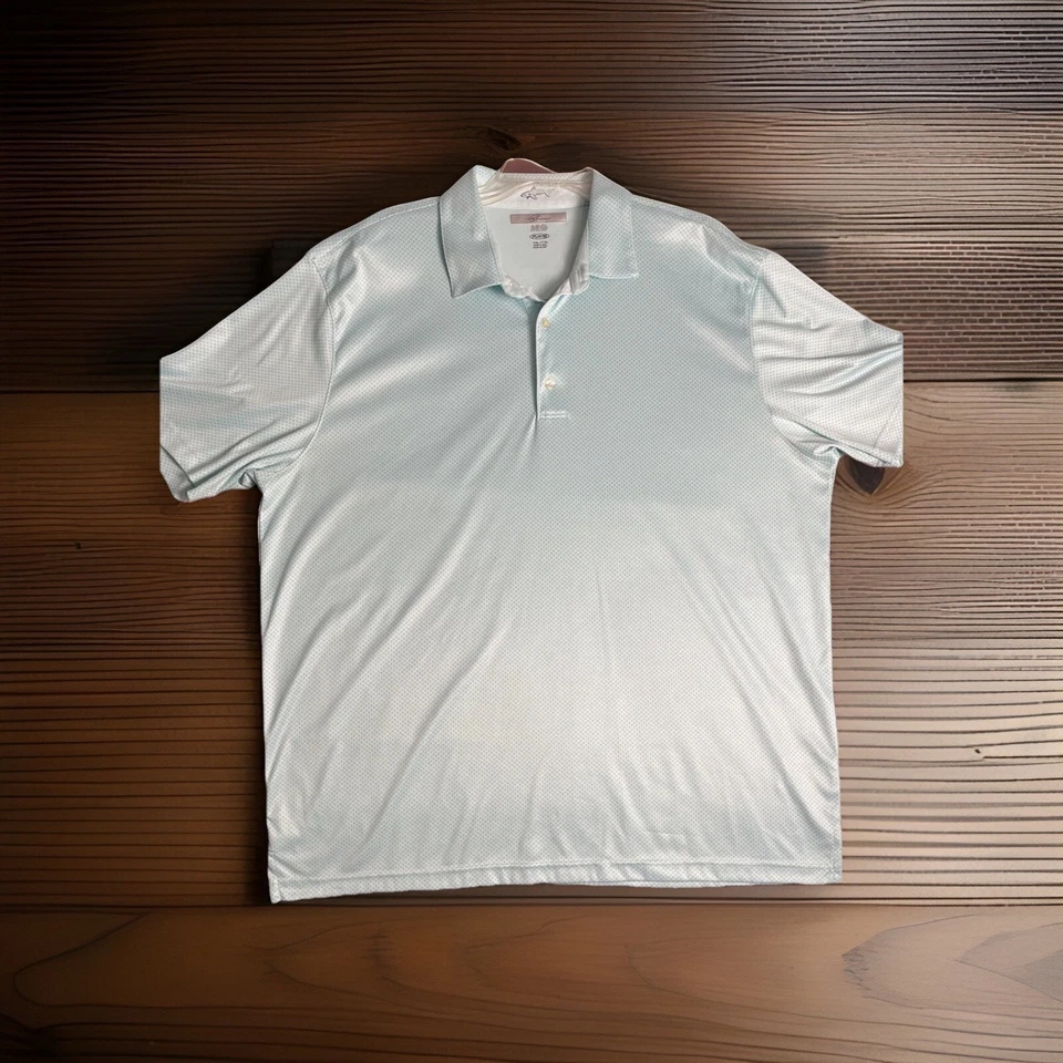 Greg Norman Golf Polo Mens ML75 Stretch Play Dry Light aqua blue (XXL) - Image 1 of 4
