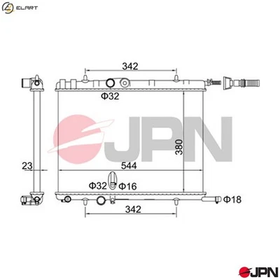 RADIATOR ENGINE COOLING 60C9041-JPN FOR PEUGEOT PARTNER/Box/Body/MPV 206+ 307 - Image 1 of 4