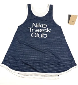 Nike Dri-Fit Track Club Tank Top Reversible Singlet Blau Weiß Herren L FN3984-410 - Bild 1 von 13