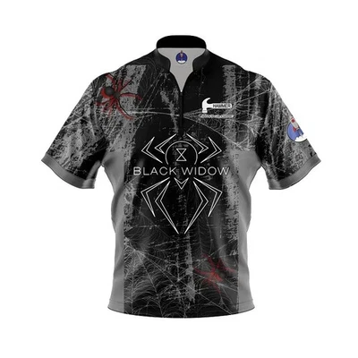 Camiseta deportiva de bolos Hammer Black Widow negra gris grunge con nombre personalizado - talla S-5XL Foto 1 de 4