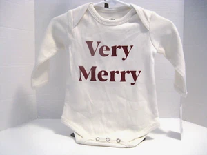 Emerson And Friends Infant "Very Merry" 100% Cotton One Piece 0-3M NWT - Picture 1 of 5