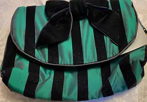 Christian Dior Vintage Cosmetic Pouch Purse USA Style 61849-Green With Tags - Picture 1 of 12