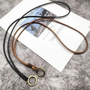 Handy Riemen Rindleder Schlüsselband Schlüssel Leder Karte Badge Hals Band 50cm - Zdjęcie 1 z 22