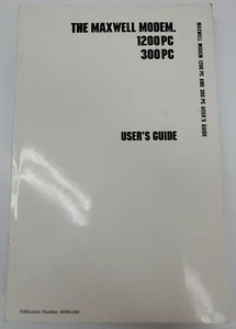 Guide de l'utilisateur Maxwell Modem 1200 PC 300 pièces vintage 1984 numéro initial - Photo 1/10