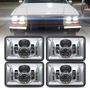 4pcs 4x6inch LED Headlights Lights Replacement Hi/Lo Beam For Chevy S10 Camaro - Picture 1 of 9