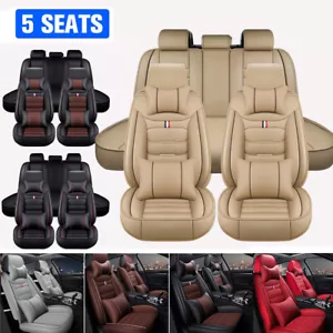 For Hyundai Elantra/Tucson/Sonata/Accent Leather Car Seat Cover Full Set Cushion - Picture 1 of 28