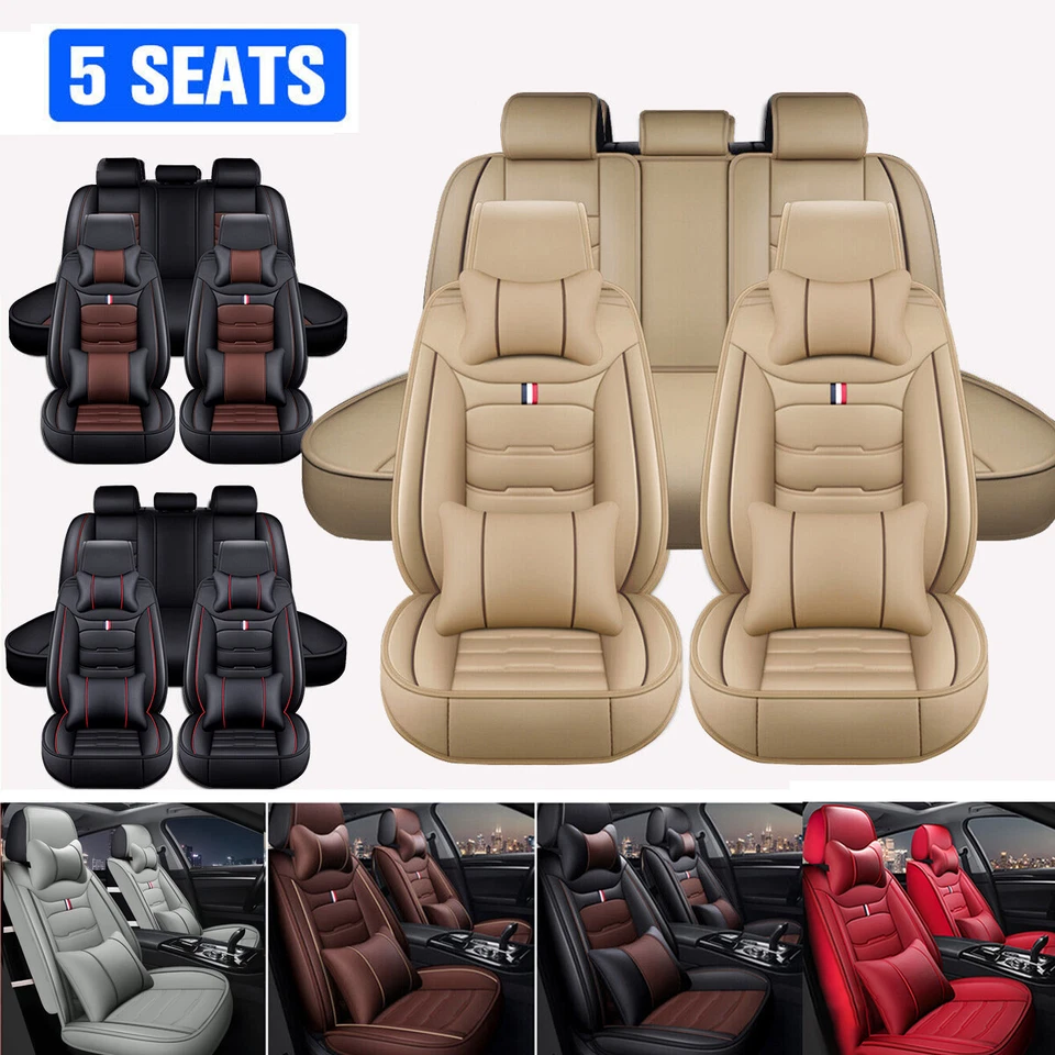 Juego completo de cojines de cuero para asiento de auto Hyundai Elantra/Tucson/Sonata/Acent Foto 1 de 4