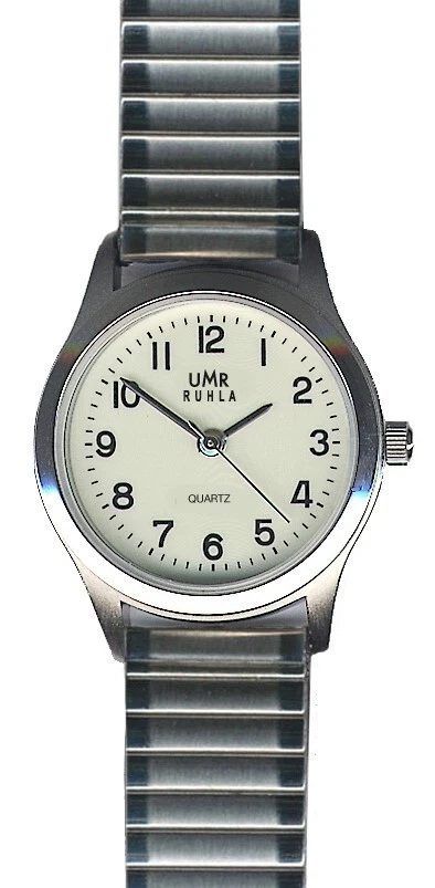 UMR Uhren aus Ruhla Damenuhr Zugband Flexband  7565-7MZ nachtleuchend NEU - Bild 1 von 1
