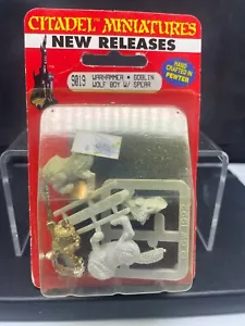 Warhammer - Orcs & Goblins - Goblin Wolf Boy with Spear - Metal OOP - Blister - Picture 1 of 1