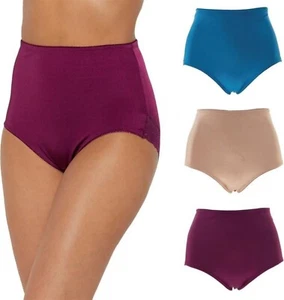 Rhonda Shear 3Pc Smooth Pinup Brief Lace Trim Colors Darks S NWOT (476) - Picture 1 of 1
