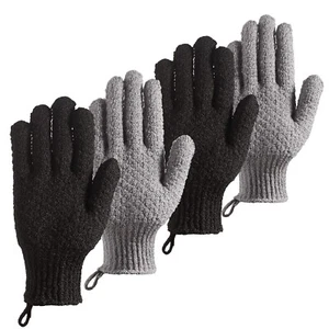 Bath Exfoliating Gloves Scrub 4Pcs Lengthened & Large Exfoliating Scrubbing - Picture 1 of 7