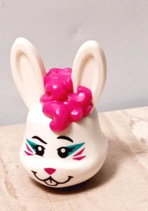 New LEGO Head Big Textured Hair BUNNY RABBIT PINK Girl Boy Makeup Punk Modified - Picture 1 of 2