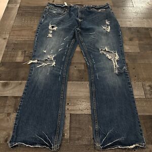 Tokyo Five 5 Men's Size 38x31 Jitsu" Medium Wash Blue Jeans Distressed
