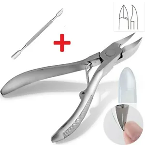 Professional Ingrown Toe Nail Clipper Spring Cutter Cuticle Pusher Manicure Set - Picture 1 of 11