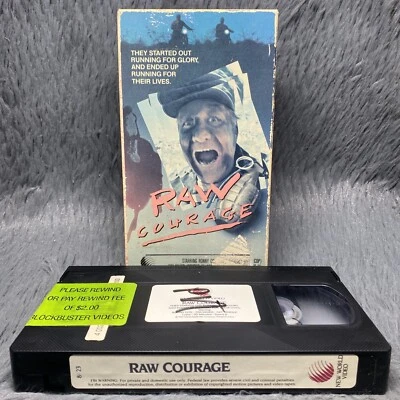 Raw Courage VHS Tape 1983 New World Video Adams Apple Action Movie Rare Film - Image 1 of 4