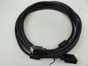 Cable de computadora VGA de bajo voltaje de 15 pines excelente estado 24’ pies negro - Imagen 1 de 8