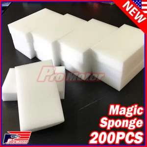 Lot 200pcs Magic Sponge Eraser Melamine Cleaning Foam Thick Home Washing Tool - Picture 1 of 4