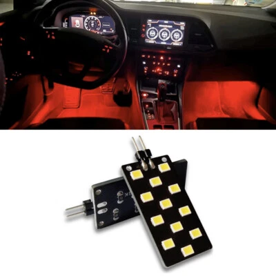 2x Luz de panel interior de cortesía LED roja para Audi Q2 Q3 Q5 Q7 R8 TT VW Foto 1 de 4