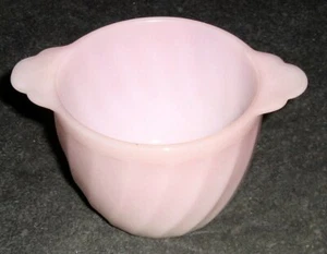 Vintage 1950's Fire King Pink Swirl Anchor Hocking OvenWare Sugar Bowl - Picture 1 of 2