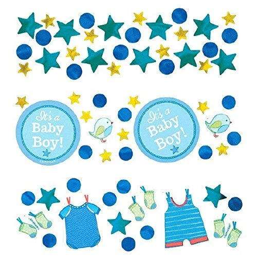 Ducha con Amor Niño Chevron Lunares Baby Shower Fiesta Decoración Confeti Foto 1 de 1