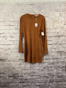 Womens Faux Suede Dress - Picture 1 of 8