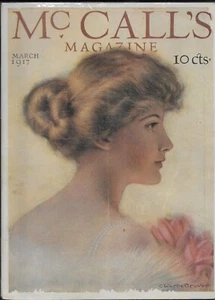 McCALL'S MONTHLY MAGAZINE MARCH 1917 VERY CLEAN TIGHT SPINE - Picture 1 of 2