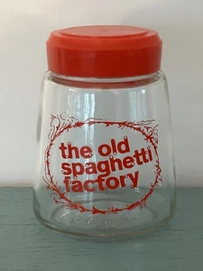 Vintage The Old Spaghetti Factory Glas gerieben Käse Shaker Flasche Ultra Selten! - Bild 1 von 3
