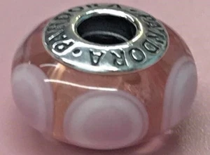 PANDORA | PINK STEPPING STONES MURANO CHARM *NEU* 790911 RETIRED 925 ALE RARE USA - Bild 1 von 5