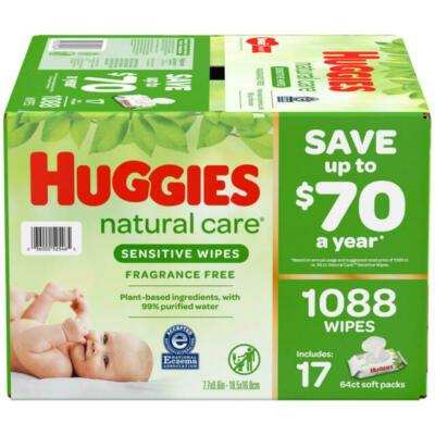 Huggies 52639 Natural Care Sensitive Baby Wip...