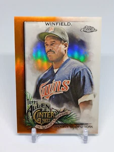 Dave Winfield 2022 Topps Allen & Ginter cromo naranja refractor #'D/25 SP gemelos - Imagen 1 de 10