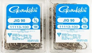 (LOT OF 2) GAMAKATSU 90 DEGREE JIG BRONZE HOOK 3/0 11113-100 D4105 - Picture 1 of 3