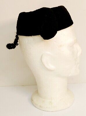 VINTAGE Peluche Black Matador Hat MADE IN SPAGNA 16cm Di Diametro • 23.09€