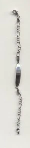 Bracciale Figaro ID In Oro Bianco 14KT Per Bambina/Bambino 6 Pollici - Afbeelding 1 van 1