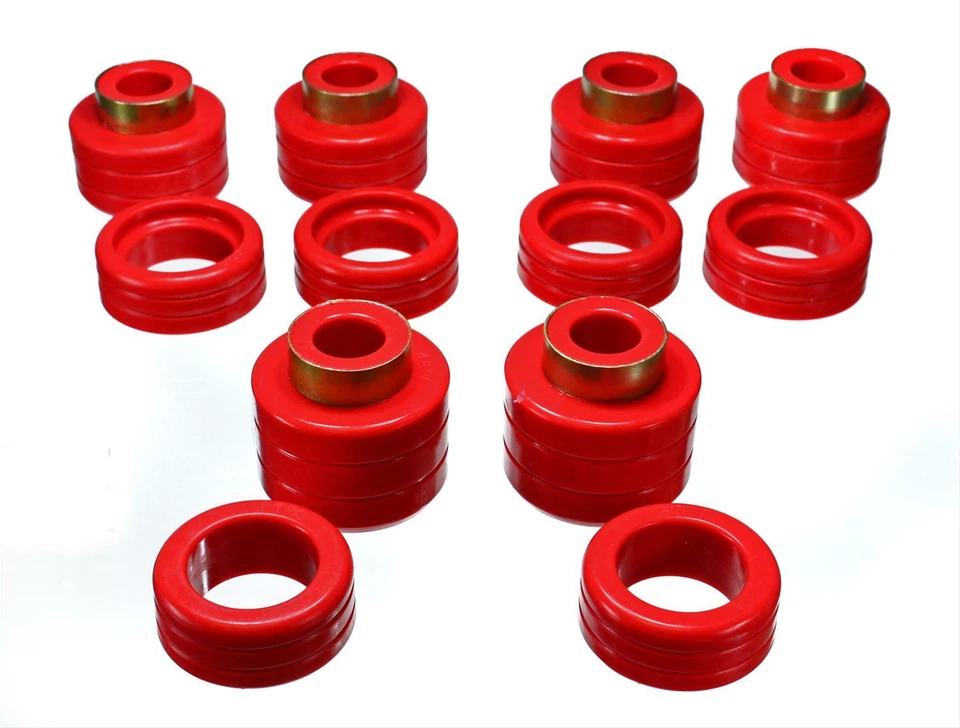 Energy Suspension 3.4123R Red Body Mounts For 1988-2000 Chevy GMC Pickup - Image 1 of 1