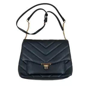 Apt 9 Bandolera Correa Bolso de Mano Cartera Negro Pequeño Suave Imitación Cuero Cierre Dorado - Imagen 1 de 9