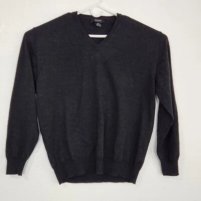 Camisa Suéter Pullover Manga Larga Cuello en V Gris Lana Giorgiolini XXL 2XL Foto 1 de 4