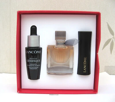 Lancome Mini Set - La Vie Est Belle, Genifique, Lipstick (505) - BNIB