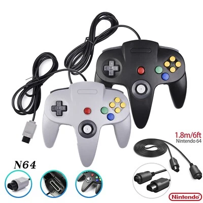 Wired N64 Controller Gamepad Joystick For Classic Nintendo 64 Video Game Console - Image 1 of 4