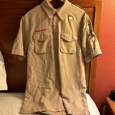 Vented Microfiber Poly Boy Scout BSA UNIFORM SHIRT Mens Large Short Sleeve N36 - Image 1 of 4