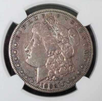 1893-CC Morgan Dollar RARE DATE XF40 NGC - Image 1 of 4