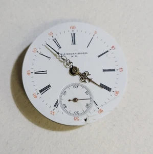 Antique CJ Hoenninger New York Watch ~Runs~movement only - Picture 1 of 4