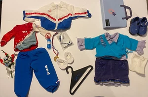 American Girl Doll Olympics 2 in 1 Gymnastics 2006  And Star Skirt Outfit Lot 2 - Picture 1 of 12