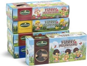 5xMiltonas Chocolate Funny Mushrooms Mini Biscuits Cookies Assortment Selection - Picture 1 of 8