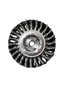 14-172 4" NUDO DE TORSIÓN CEPILLO ELÉCTRICO RUEDA DE ALAMBRE 1/2"-3/8" EJE - Imagen 1 de 1