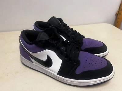 Para hombres Nike Air Jordan 1 I Retro Corte Baja Púrpura Tenis Talla 9.5 553558-125 Foto 1 de 4