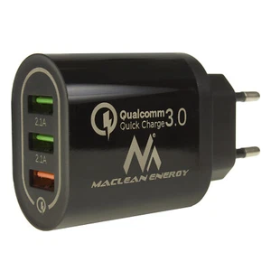 Ładowarka USB 3xQC 3.0 Maclean Energy MCE479 B - Zdjęcie 1 z 6