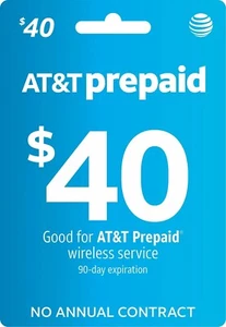 $40 ATT PREPAID FAST REFILL | TOP UP - Picture 1 of 1