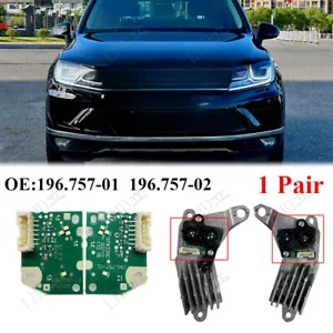1Pair LED Boards For 2016-2018 VW Touareg Headlight Daytime Running Light Chips/ - Picture 1 of 6